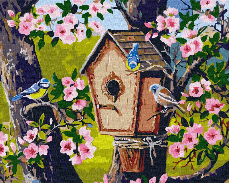 Картина по номерам Ideyka Новоселье для птичек кно6507 40x50 см (MTT-166110)