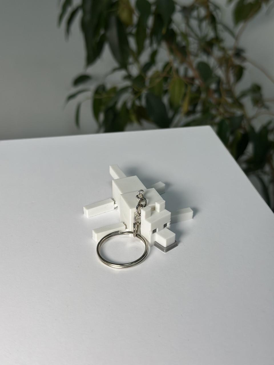 Брелок на ключі Вовк з гри minecraft 7 см Білий (2626594829) - фото 2