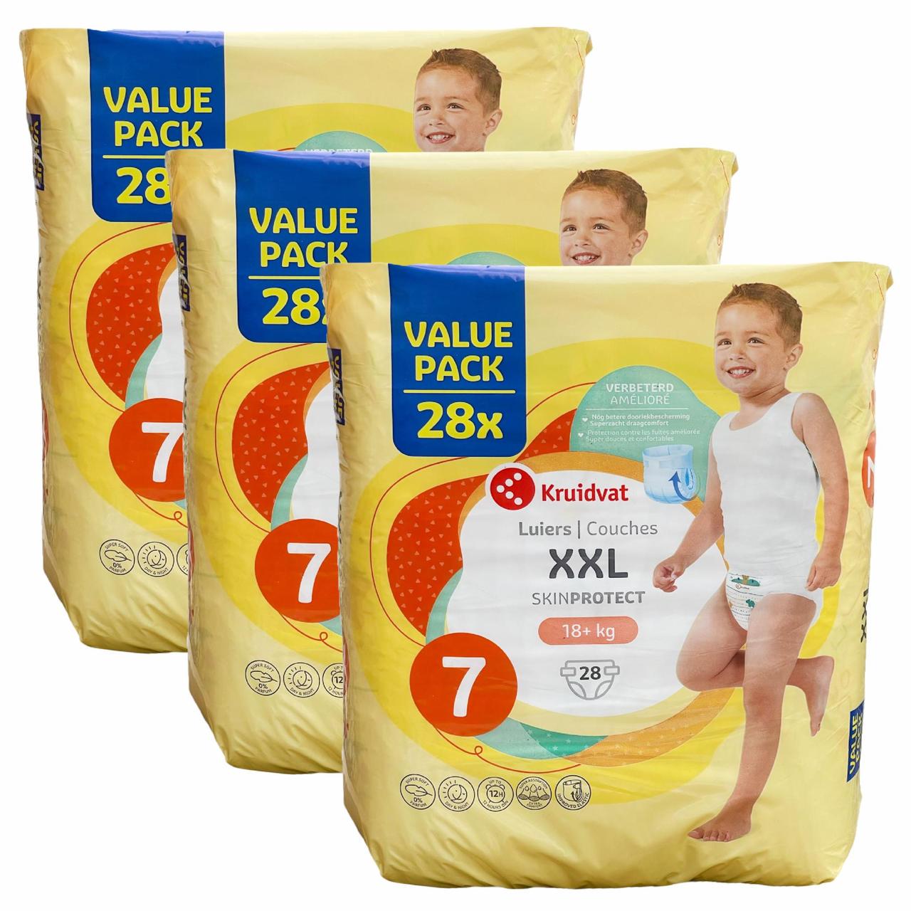 Підгузки дитячі Kruidvat XXL 7 18+ кг 84 шт. (2658552855)