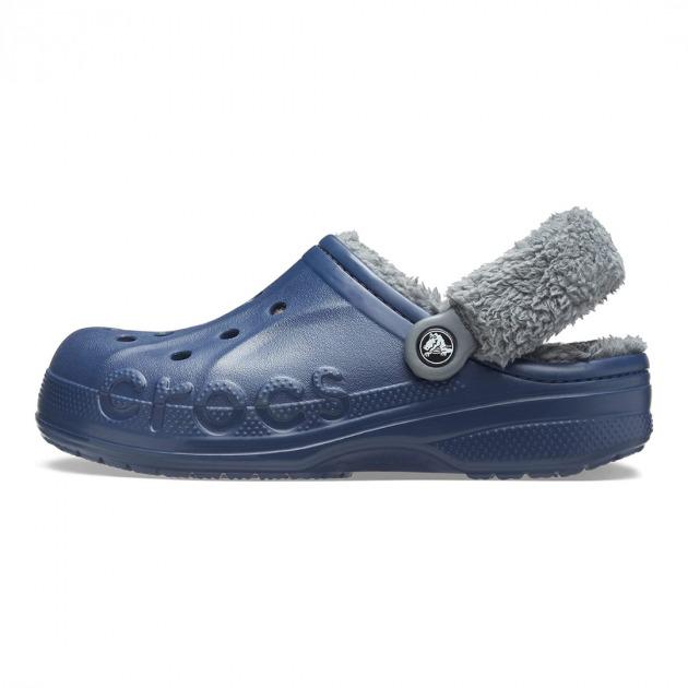 Сабо Crocs Baya Lined Fuzz-Strap Clog M8 р. 41/26,5 см Navy Grey (206633) - фото 2