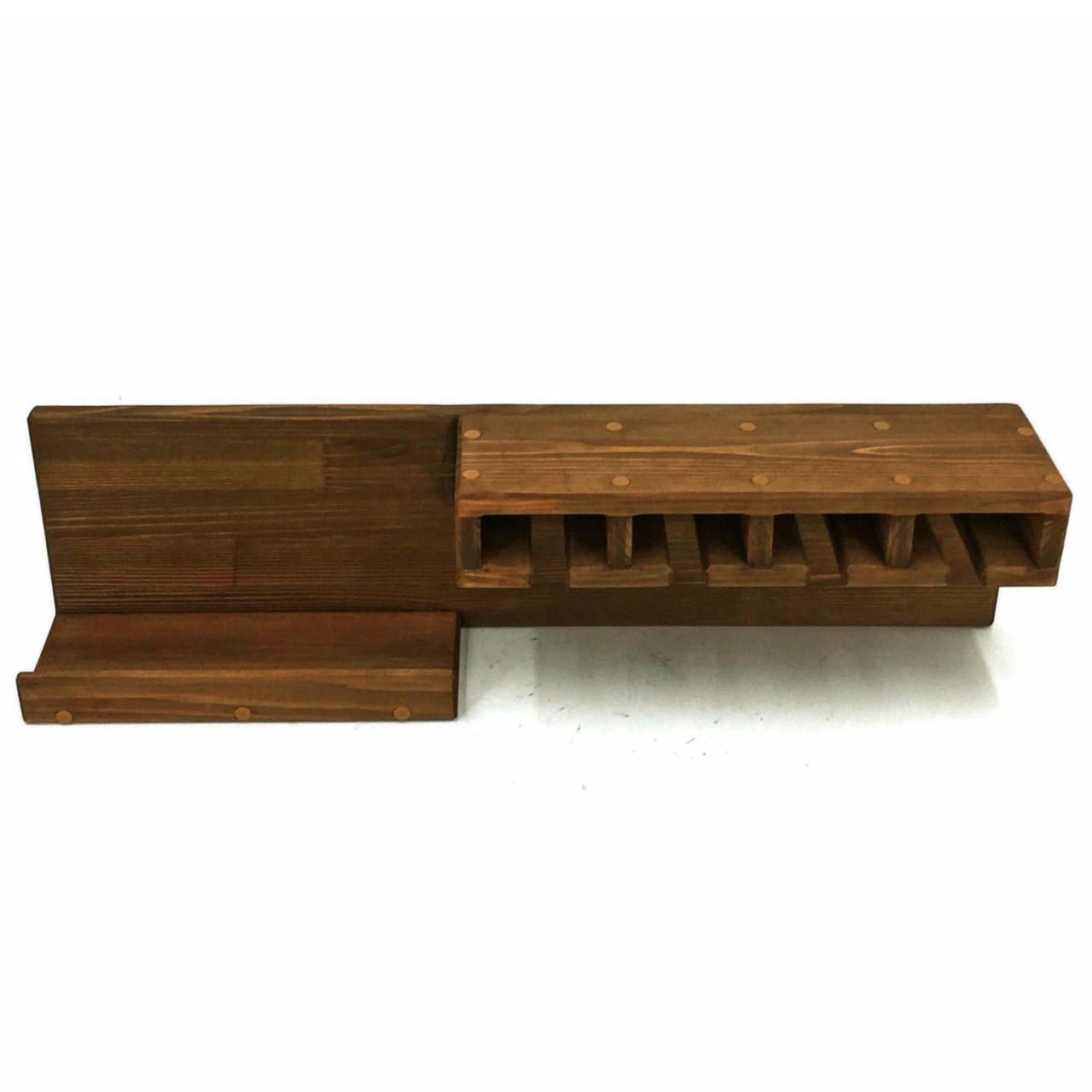 Полка для вина настенная из дерева Катори Терракот (ПНК-005332)