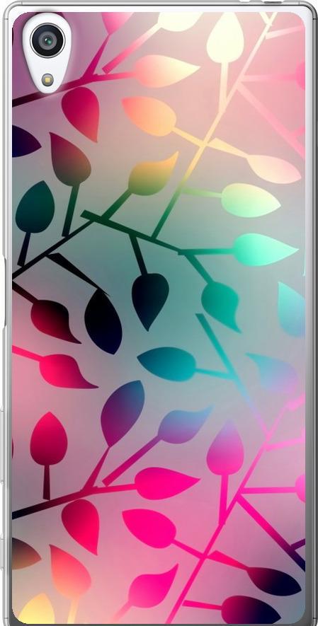 Чехол на Sony Xperia Z5 Premium E6883 Листья (2235t-345-42517)