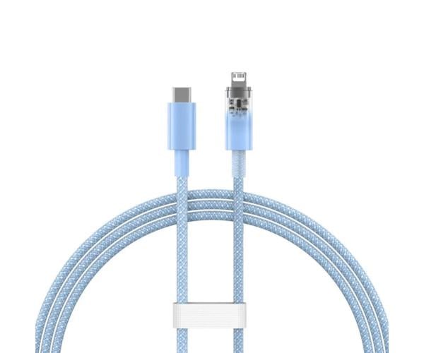 Кабель Data BASEUS Explorer Series Smart Temperature Control Type-C to Lightning 20W 1 м Blue