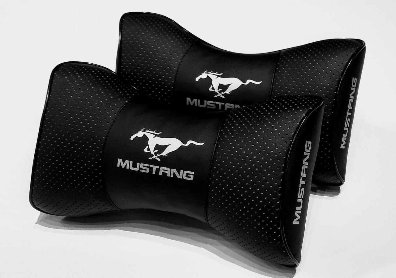 Подушка на подголовник авто Mustang 2 шт. (00917)