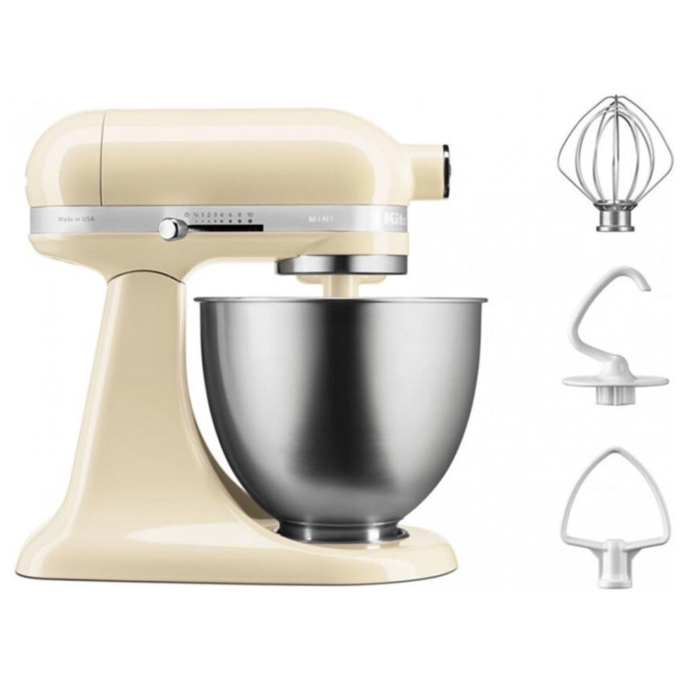 Миксер планетарный KitchenAid Mini Artisan 3,3 л Кремовый (5KSM3311XEAC) - фото 3