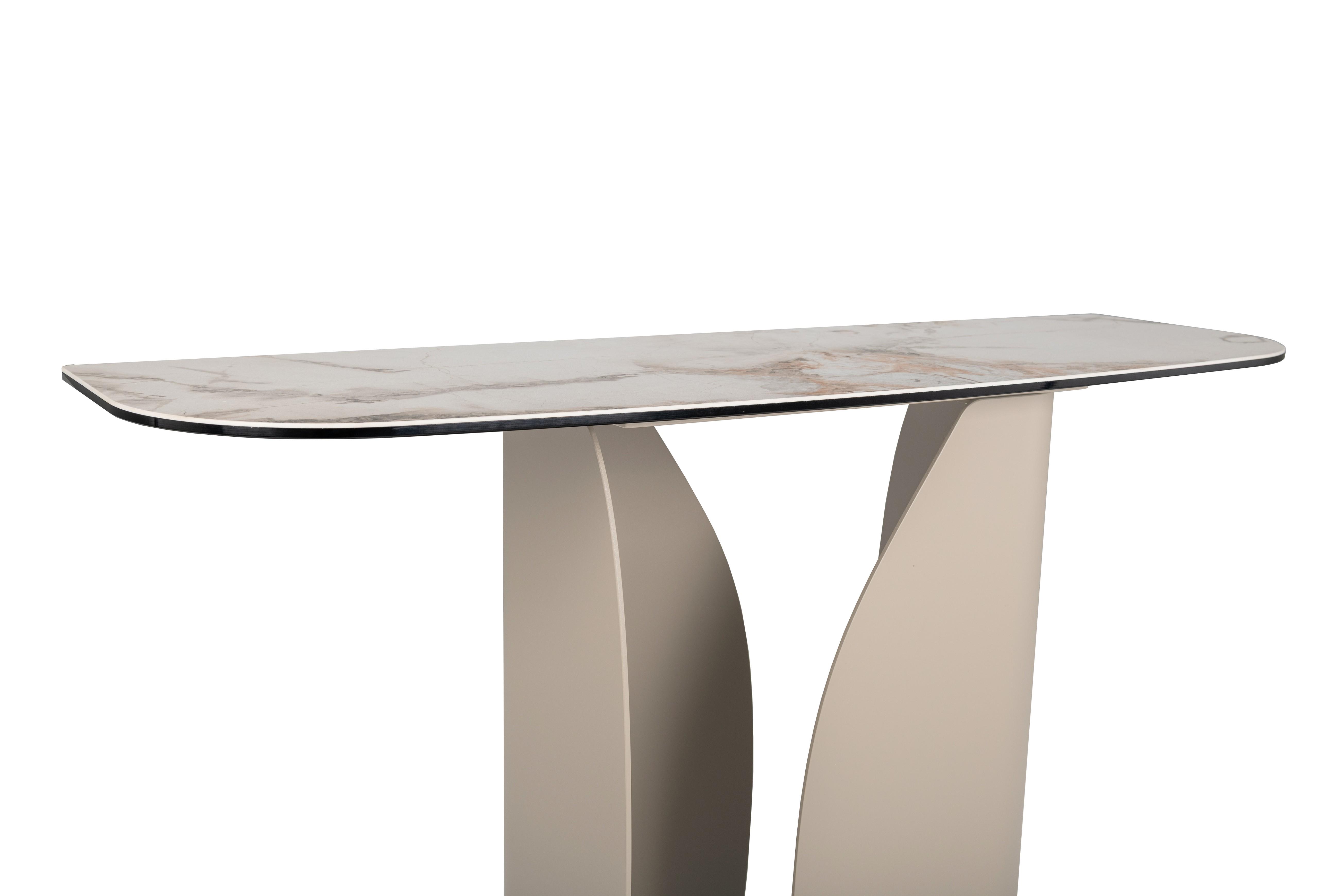 Консоль Кристиано Vetro 1200х400х760 мм Аврора голд/Бежевый - фото 5 Консоль Кристиано Vetro 1200х400х760 мм Аврора голд/Бежевый - фото 5