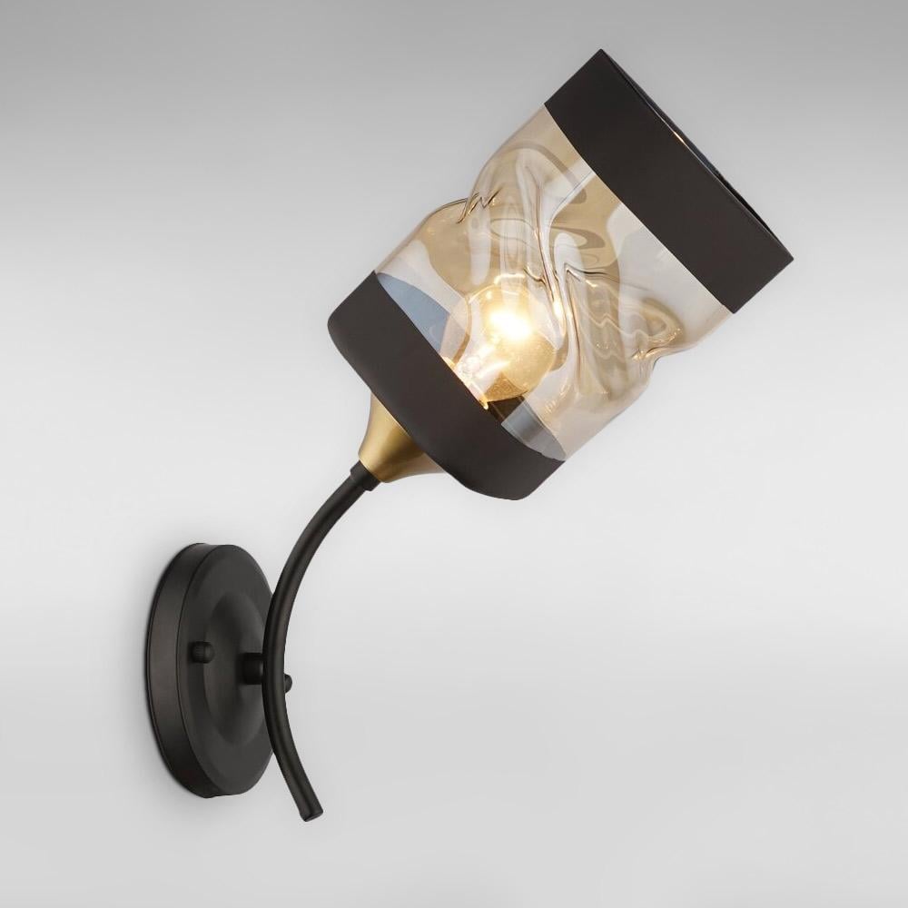 Светильник настенный Light House SRS-19294/1W плафон черный/бронза Янтарный/Черный