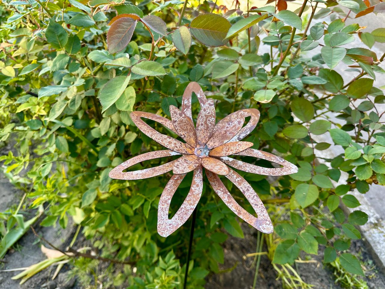 Садовая фигура Ржавый металлический цветок циния для вашего двора/клумбы/сада/террасы (DCR040) - фото 4 Садовая фигура Ржавый металлический цветок циния для вашего двора/клумбы/сада/террасы (DCR040) - фото 4