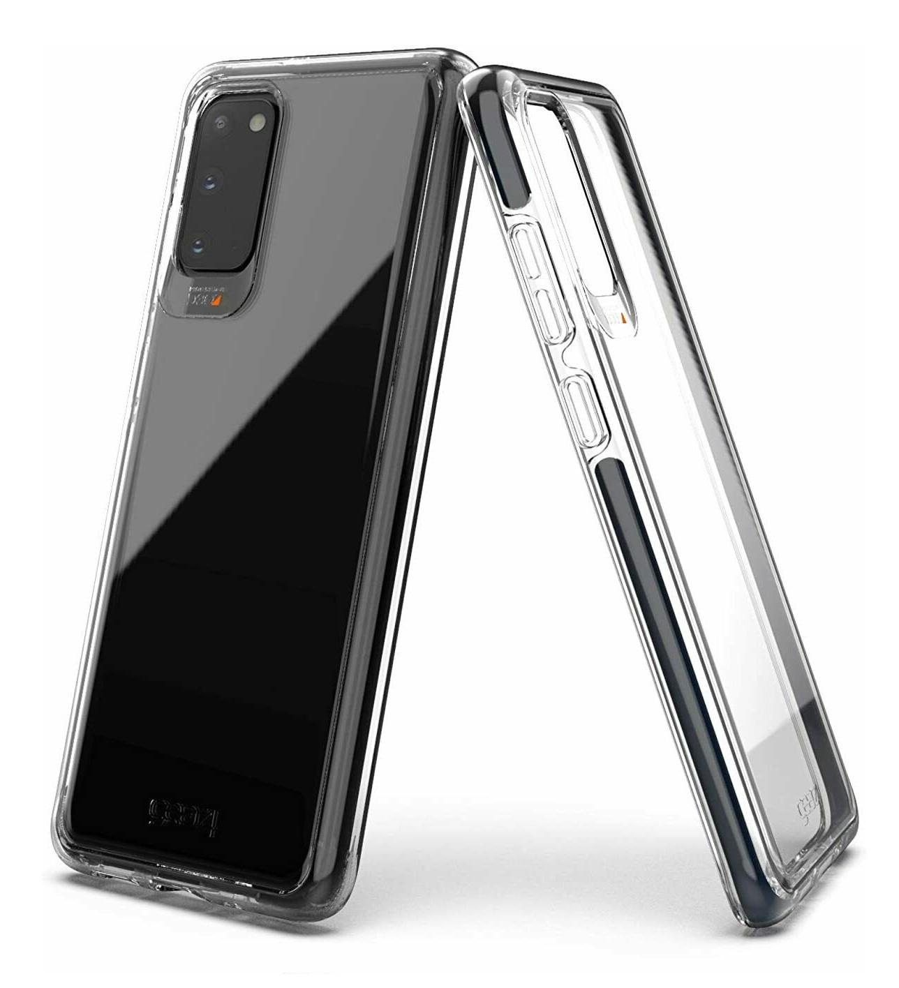 Противоударный прозрачный чехол GEAR4 Piccadilly D3O с антимикробным покрытием для Samsung Galaxy S20 (6.2") Crystal Black