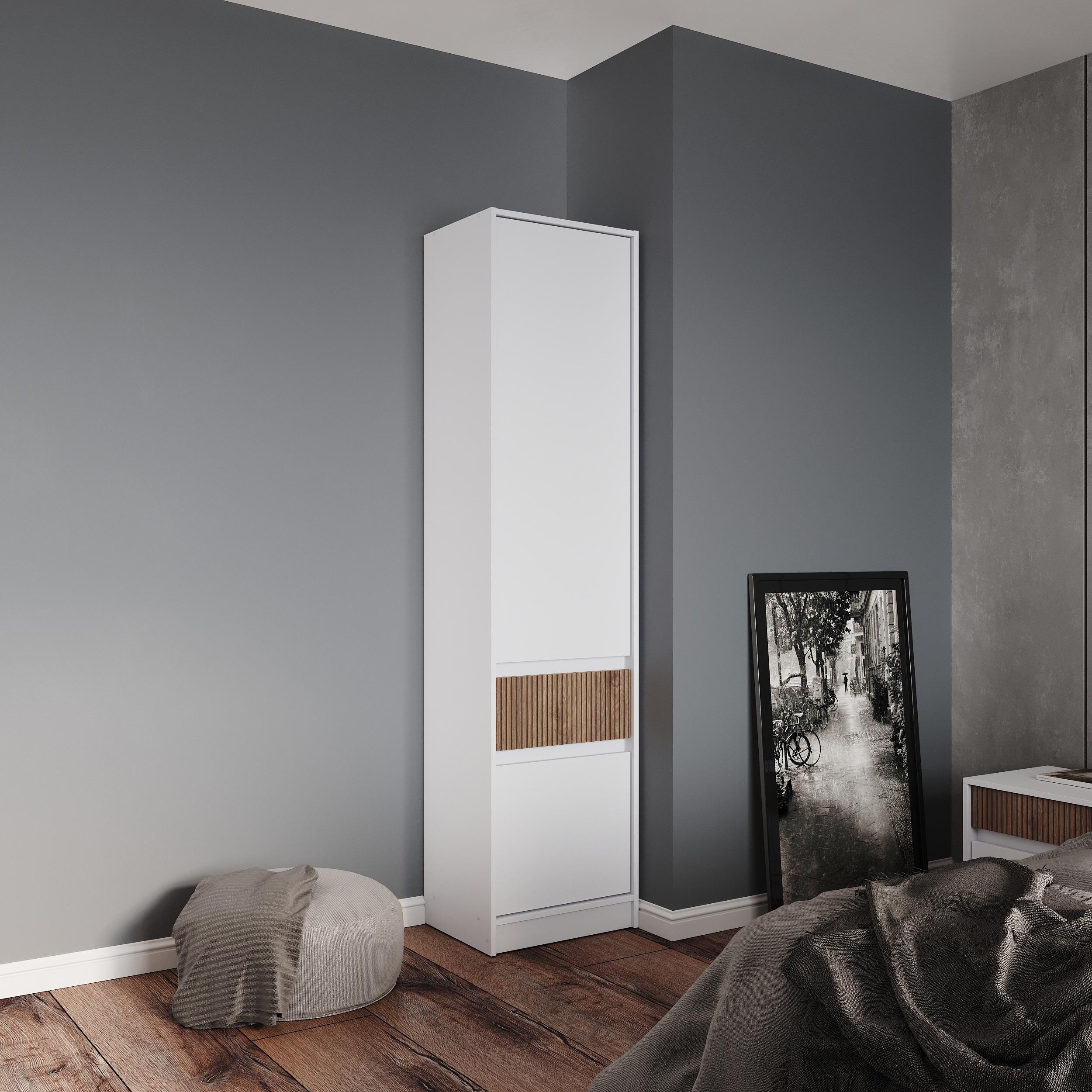 Пенал Еверест Стайл-50 50х39х203 см Белый/Канелла (EVR-20741,06)