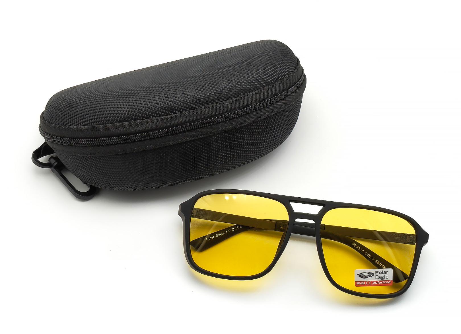 Окуляри для водіїв Polar Eagle 8526 Polarized зі шторками Жовтий (636577) - фото 5 Окуляри для водіїв Polar Eagle 8526 Polarized зі шторками Жовтий (636577) - фото 5