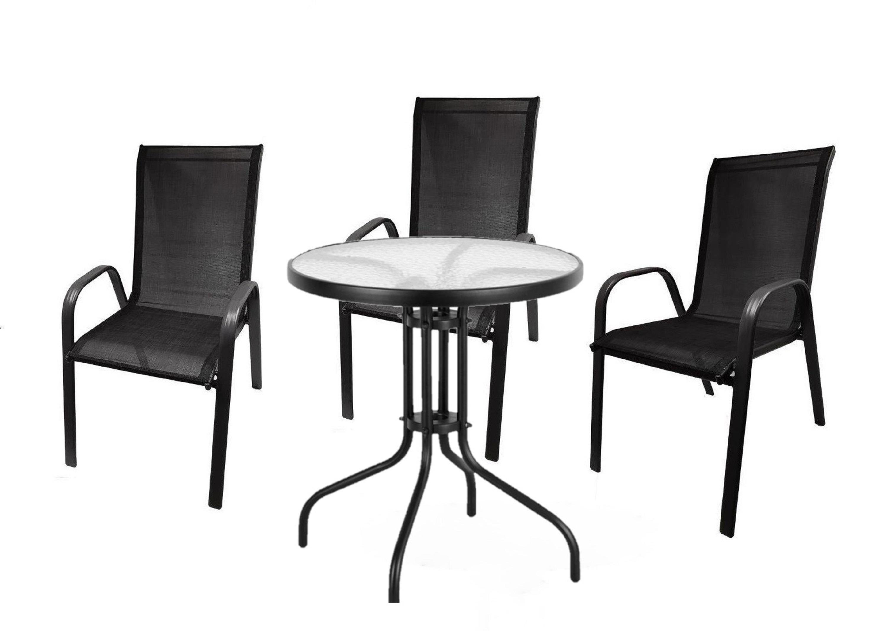 Комплект садовой мебели Kontrast Bistro-3 4 предмета Black