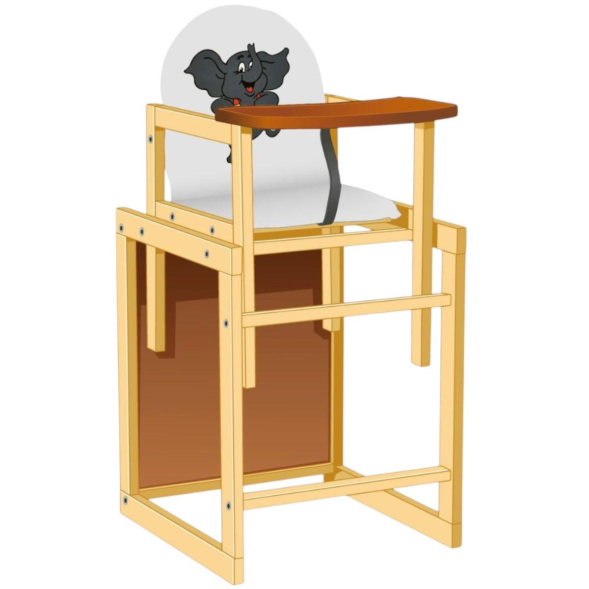 Стульчик для кормления Мася Слоник Белый (№2016) Стульчик для кормления Мася Слоник Белый (№2016)