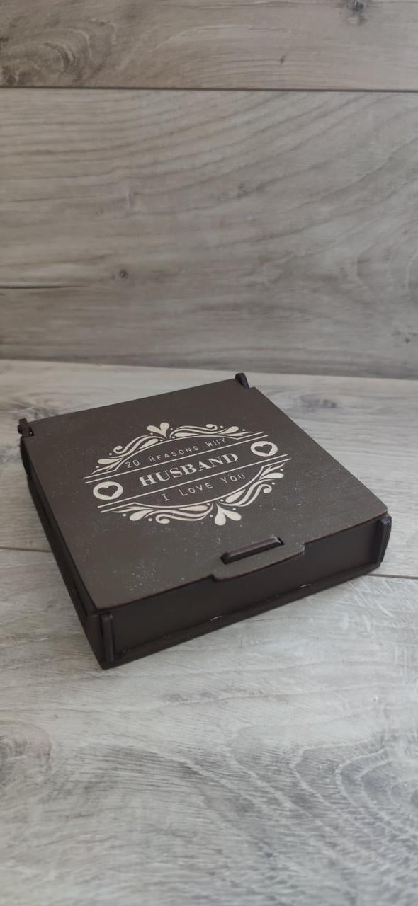 Пазл деревянный 20 причин почему Я тебя люблю в деревянной коробочке (KG-4839)