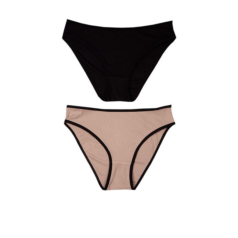 Комплект жіночих трусиків Vivioji TRW-20-4 2 шт. M Чорний/Бежевий (13789)