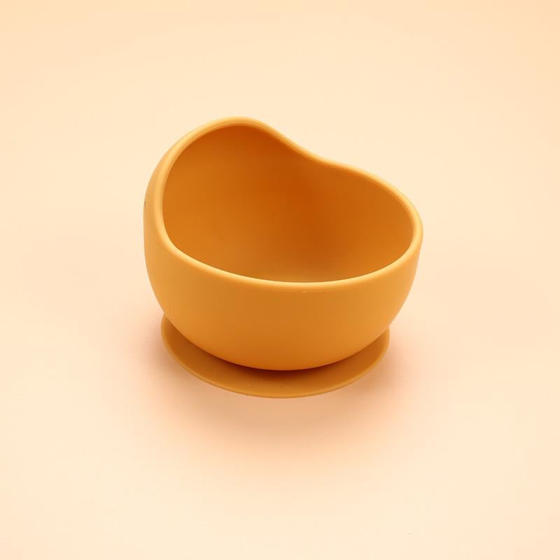 Дитяча мисочка для годування з присоскою силіконова Помаранчевий (27985913)