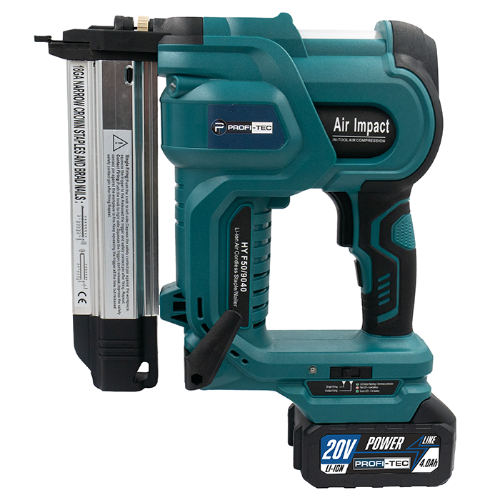 Гвоздозабиватель\степлер аккумуляторный PROFI-TEC 20V PPT20BL (005695) - фото 3