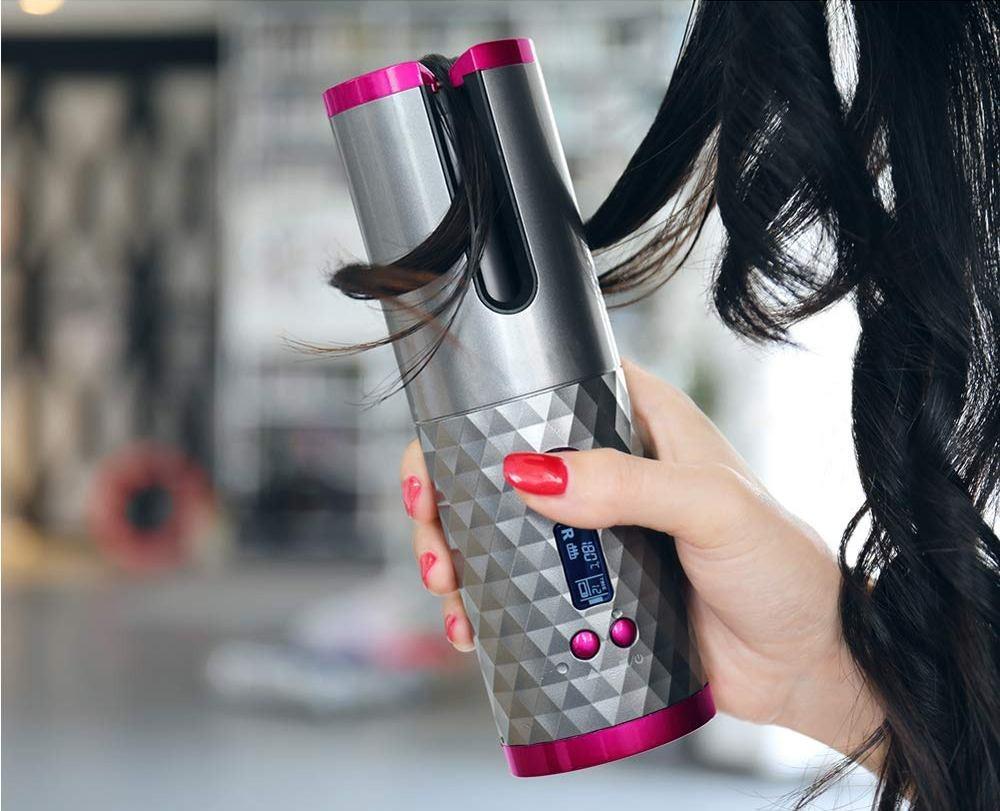 Беспроводная плойка Hair Curler 5200мАч автоматическая вращается - фото 7