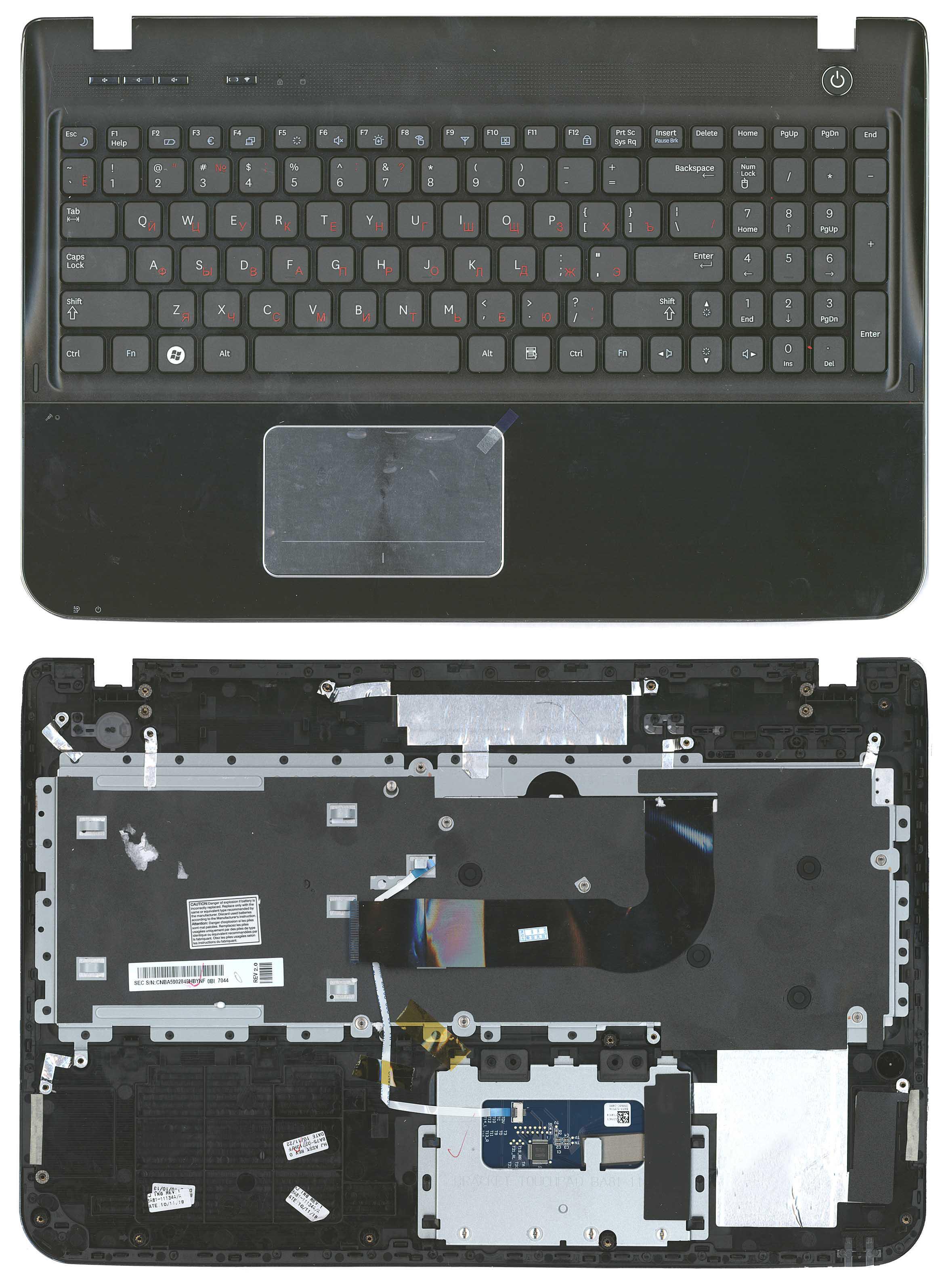 Клавиатура для ноутбука Samsung SF Series SF510 Black TopCase Black