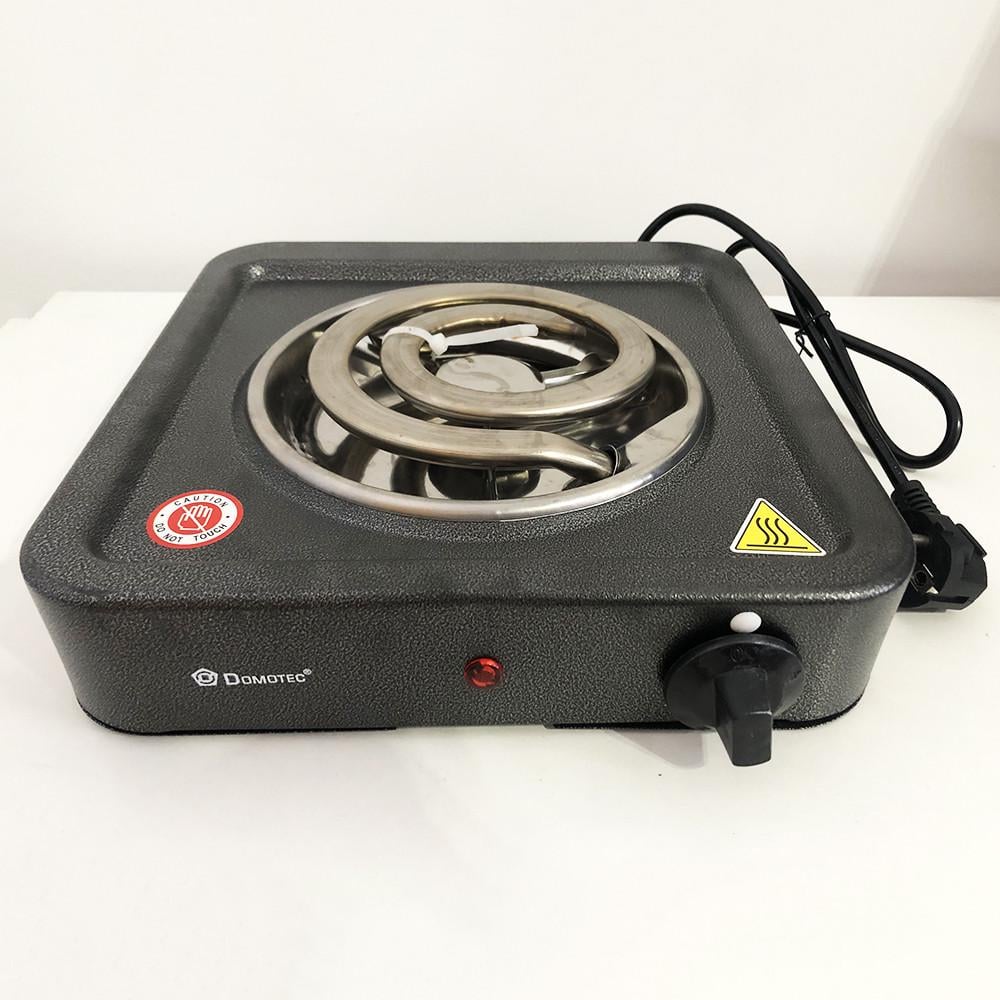Настольная электроплита Domotec MS-5531 одноконфорочная со спиральным нагревателем 1000 Вт Серый (MX-12175W) Настольная электроплита Domotec MS-5531 одноконфорочная со спиральным нагревателем 1000 Вт Серый (MX-12175W)