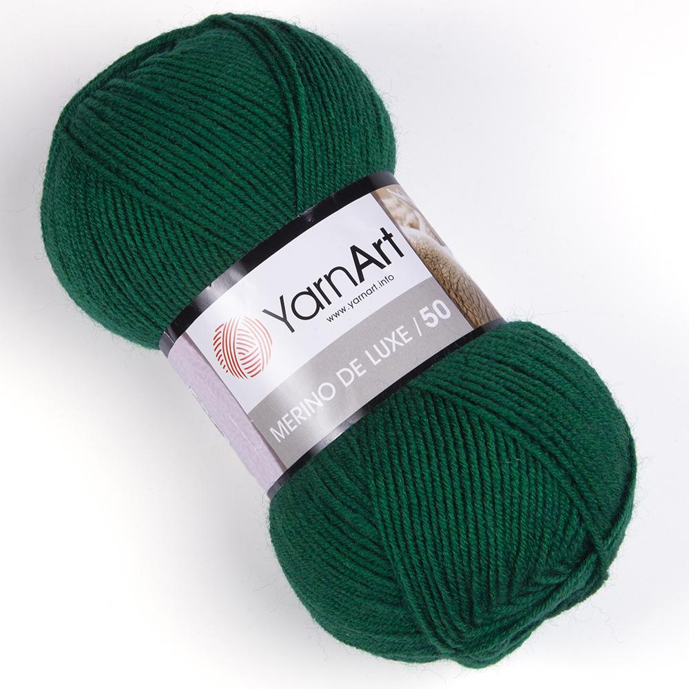 Пряжа YarnArt Merino De Luxe 338 Изумруд (6057)