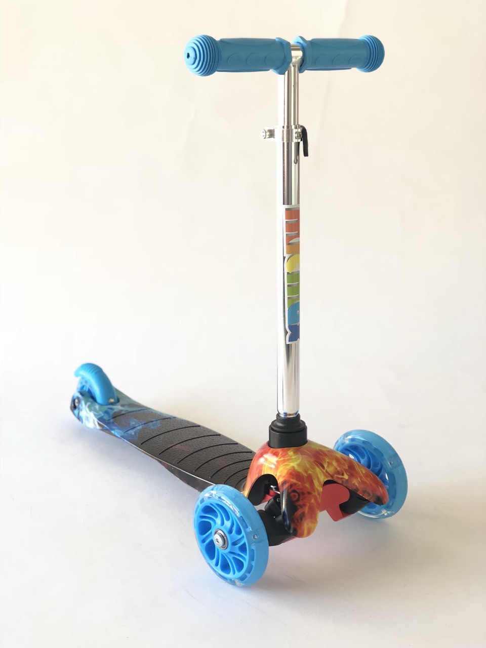 ᐉ Самокат детский MicMax Scooter 038B с подсветкой колес Голубой (038B ...