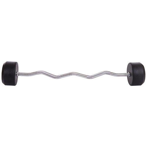 Штанга фиксированная изогнутая Rubber Coated Barbell Zelart TA-2687 40 кг Черный (58363067) - фото 2