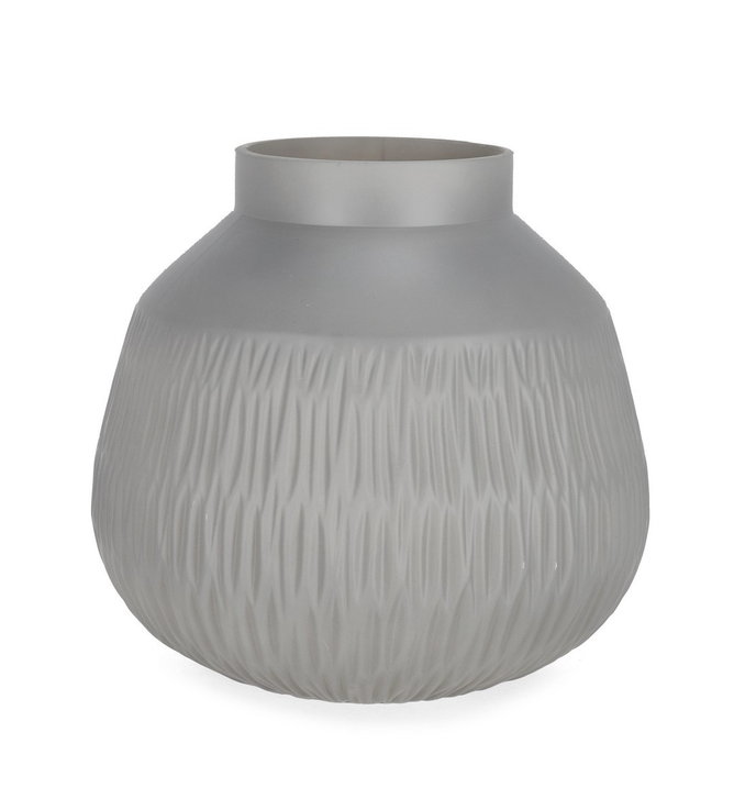 Ваза Andrea Bizzotto 🇮🇹 LYDER ROUNDED GREY GL D27X25,5H Ваза Andrea Bizzotto 🇮🇹 LYDER ROUNDED GREY GL D27X25,5H