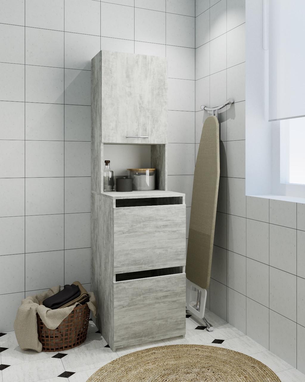 Пенал в прачечную ПОС-1-3 Бетон (31643849)