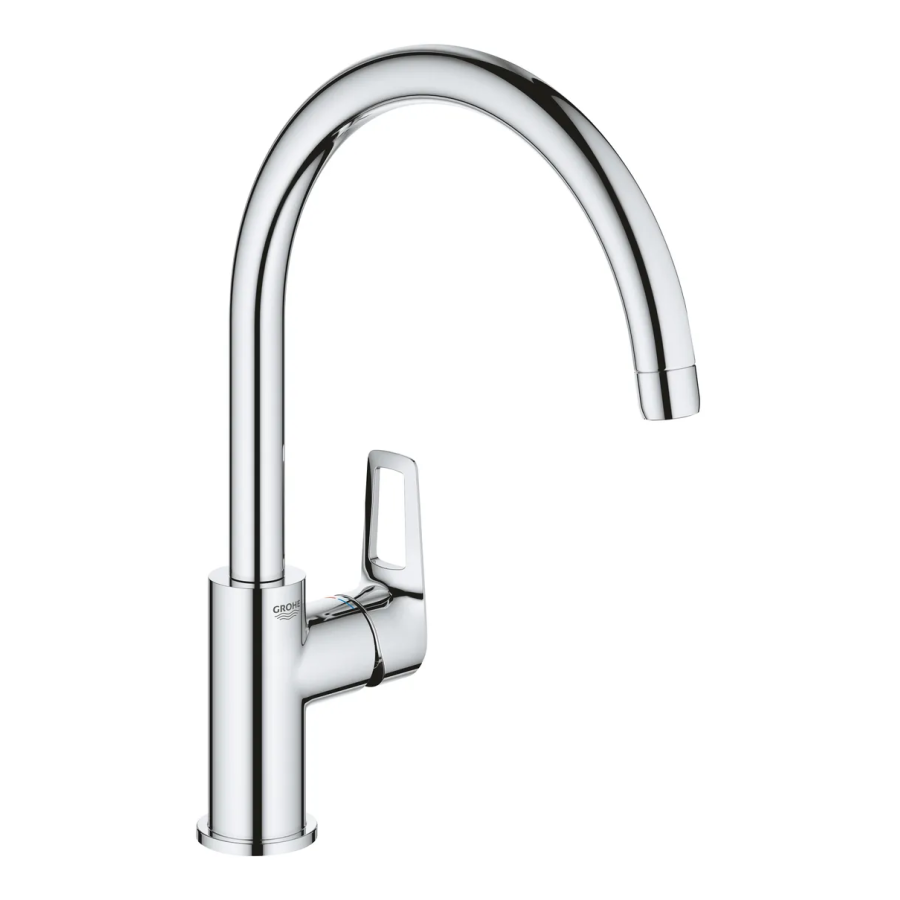 Смеситель для кухни однорычажный Grohe BauLoop Chrome (31368001) Смеситель для кухни однорычажный Grohe BauLoop Chrome (31368001)