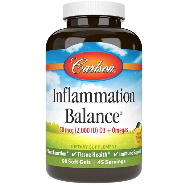 Омега 3 Carlson Labs Inflammation Balance 90 Soft Gels Lemon