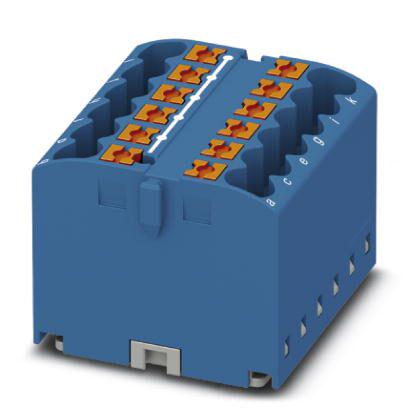 Розподільний блок Phoenix Contact PTFIX 12X2,5 BU 450В 24A Push-in Синій (3273288)