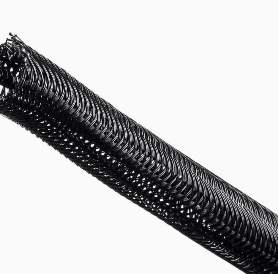 Кабельная оплетка самозакрывающаяся JDD полиэстер 0,3 см 1 м Черный (000049132)