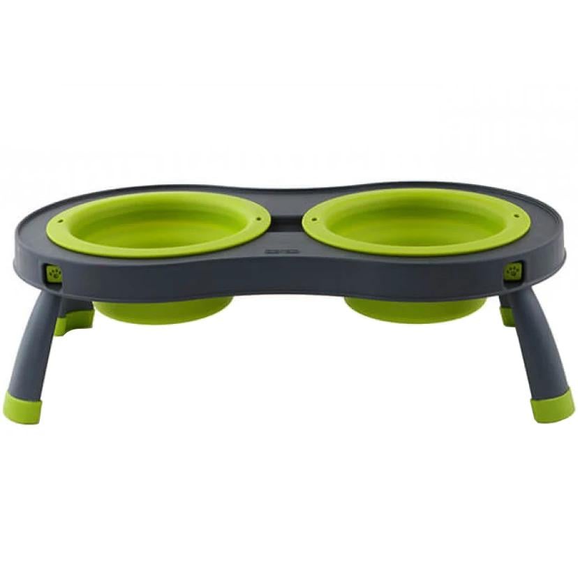 Миска подвійна для собак Dexas Double Elevated Feeder Large на складній підставці 600 мл Зелений (dx30690) Миска подвійна для собак Dexas Double Elevated Feeder Large на складній підставці 600 мл Зелений (dx30690)