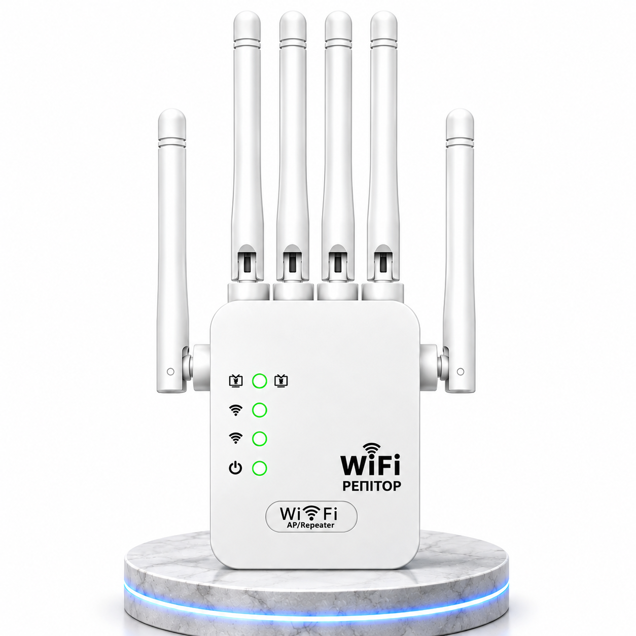 Репитор Wi-Fi 300 Мбит/с 2.4 ГГц с 6 антеннами Белый (589-965) Репитор Wi-Fi 300 Мбит/с 2.4 ГГц с 6 антеннами Белый (589-965)