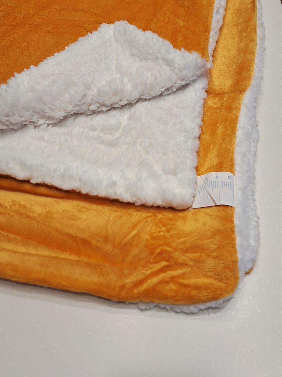 Плед двухсторонний MIULEE на овчине 150x200 см Желто-белый (1699) - фото 4 Плед двухсторонний MIULEE на овчине 150x200 см Желто-белый (1699) - фото 4