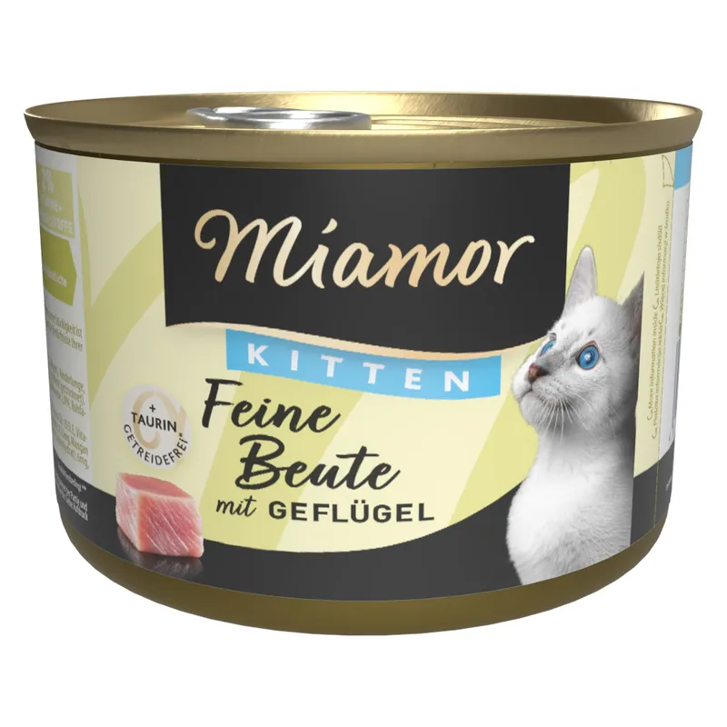 Корм влажный для котят Miamor Feine Beute mit Geflügel Kitten с мясом птицы 185 г (30329229)