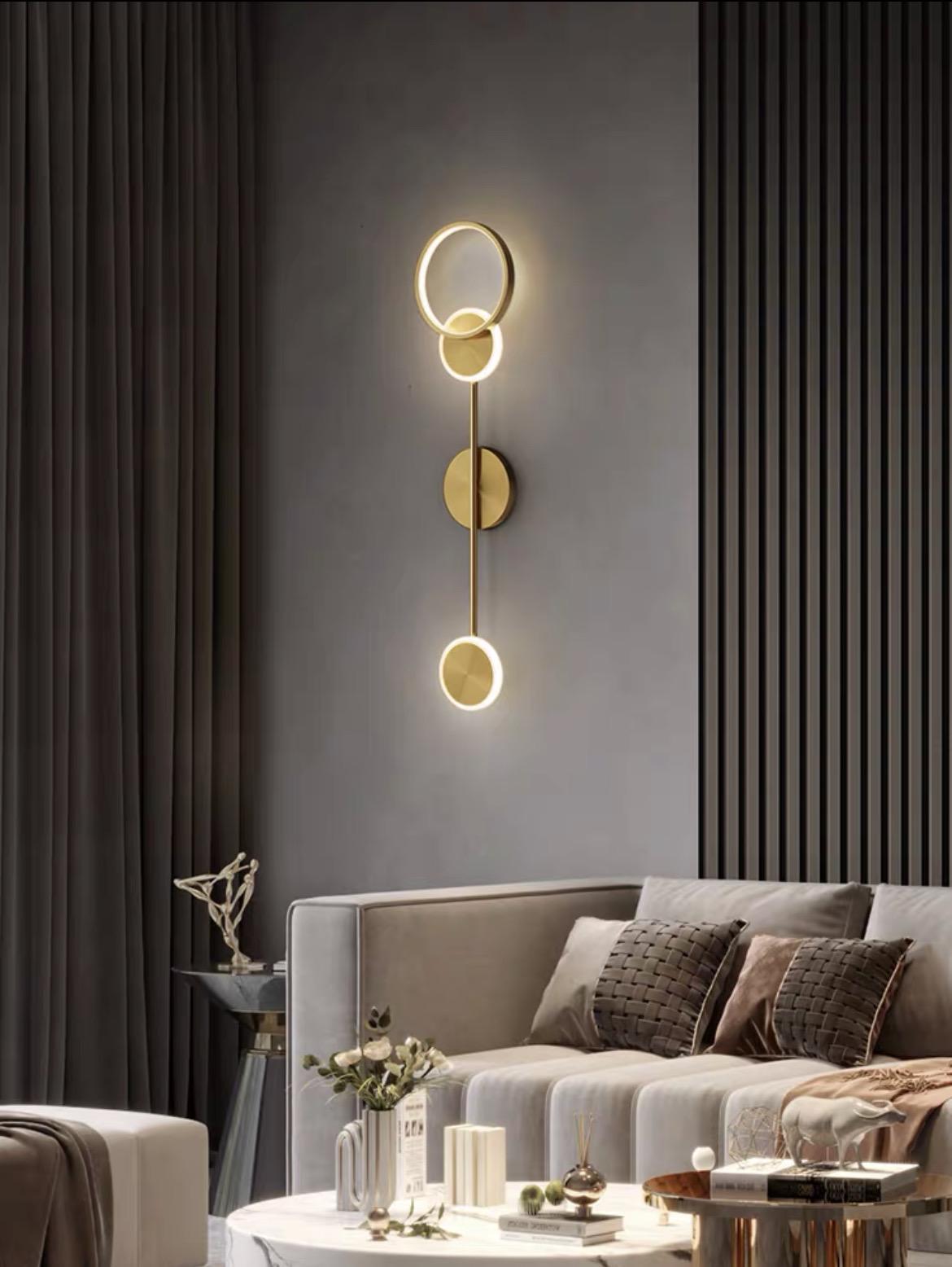 Світильник настінний Molecular 2 circles (052226/1gd-Romin-TS)