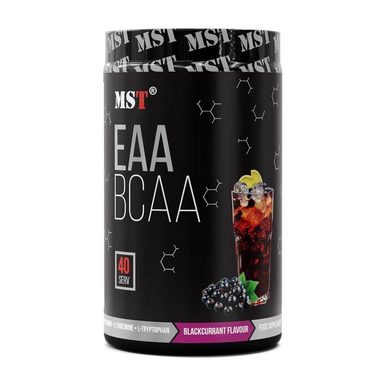 Аминокислоты без сахара MST BCAA&EAA zero 520 г Черная смородина