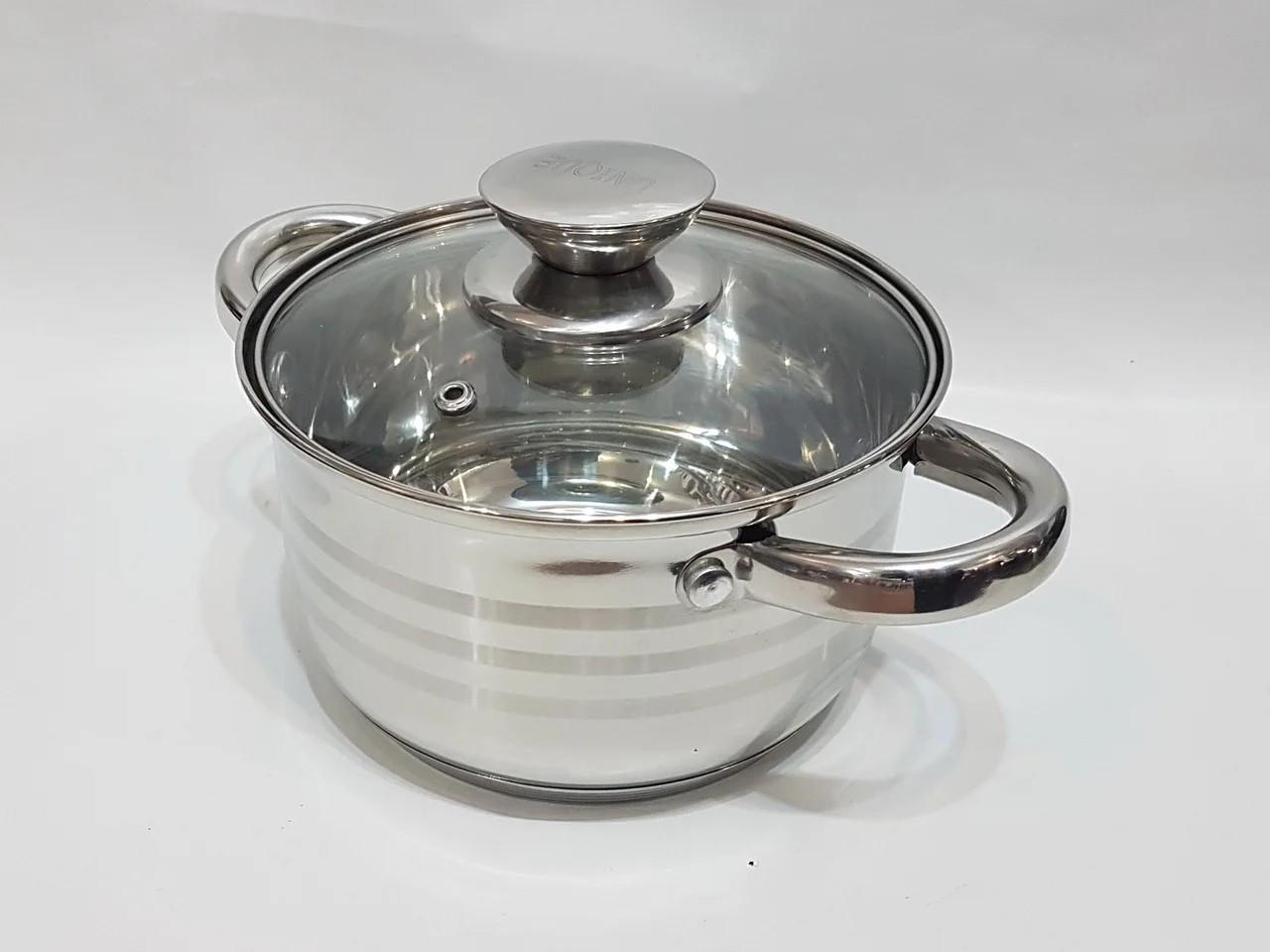 Кастрюля нержавейка Unique UN-5004 с крышкой