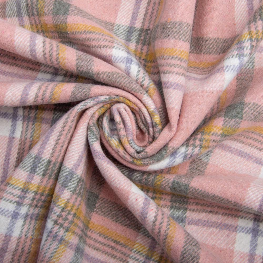 Ткань костюмная Клетка пудровая (20392)