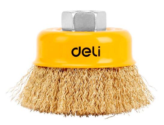 Щетка проволочная чашечная Deli Tols EDH-GSS075-E1 75 мм резьба 3" M14x2 (2591125219)