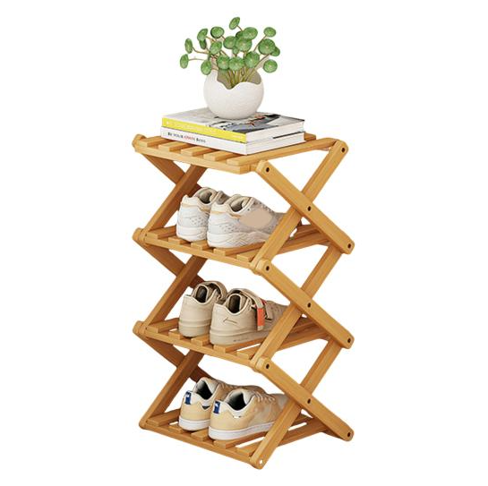 Полка для обуви в прихожую из бамбука 4 яруса 54x26x26 см (C00276-1) Полка для обуви в прихожую из бамбука 4 яруса 54x26x26 см (C00276-1)
