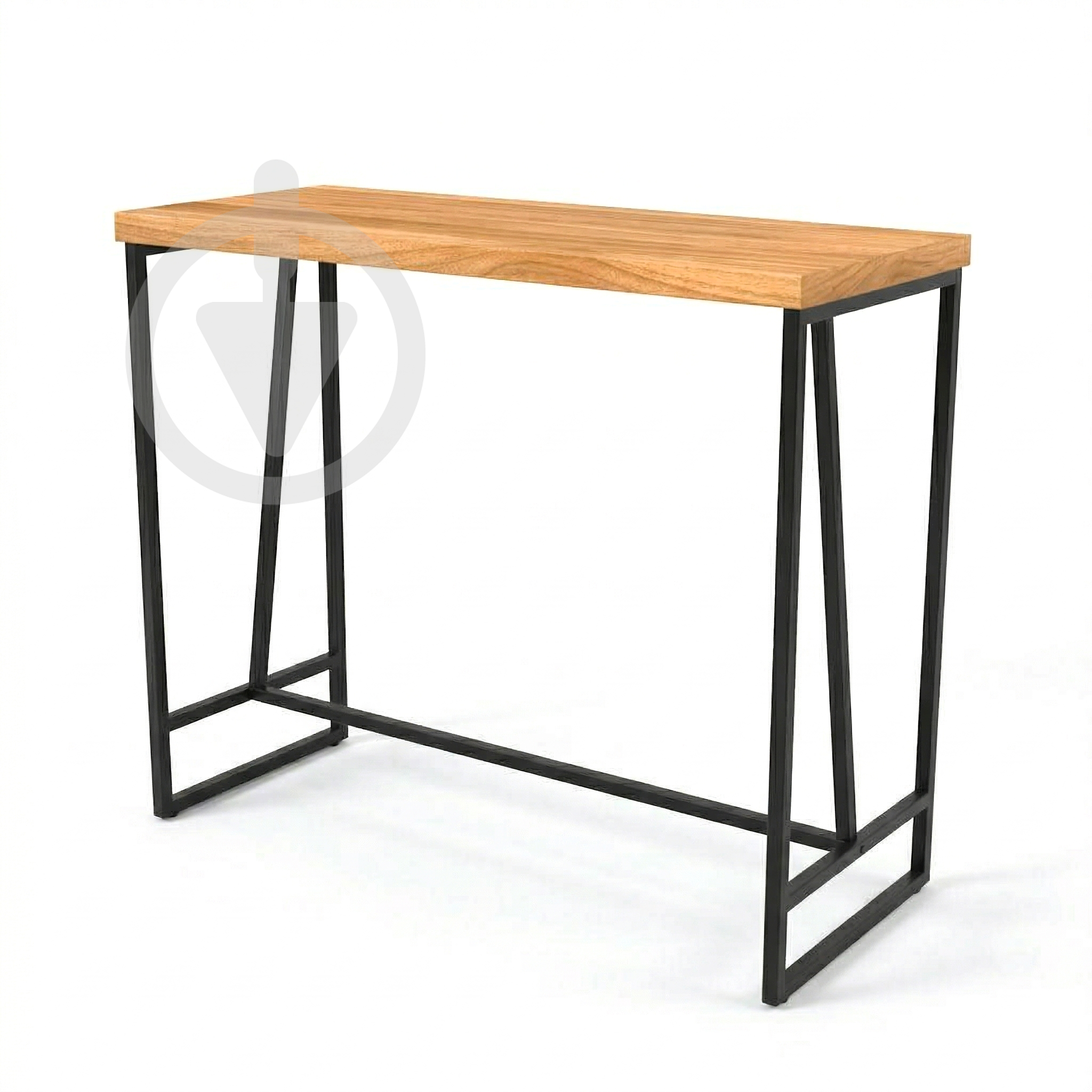 Барный стол AVVS Remond Лофт 1110х470 мм натуральное дерево 40 мм/металлический каркас Черный/Дуб Барный стол AVVS Remond Лофт 1110х470 мм натуральное дерево 40 мм/металлический каркас Черный/Дуб