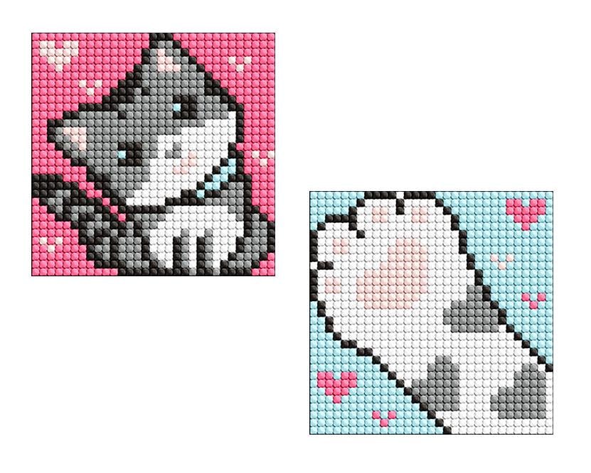 Дитяча мозаїка алмазна на магнітній основі Ideyka Сірий пухнастик 9x9 см (AMS1051)