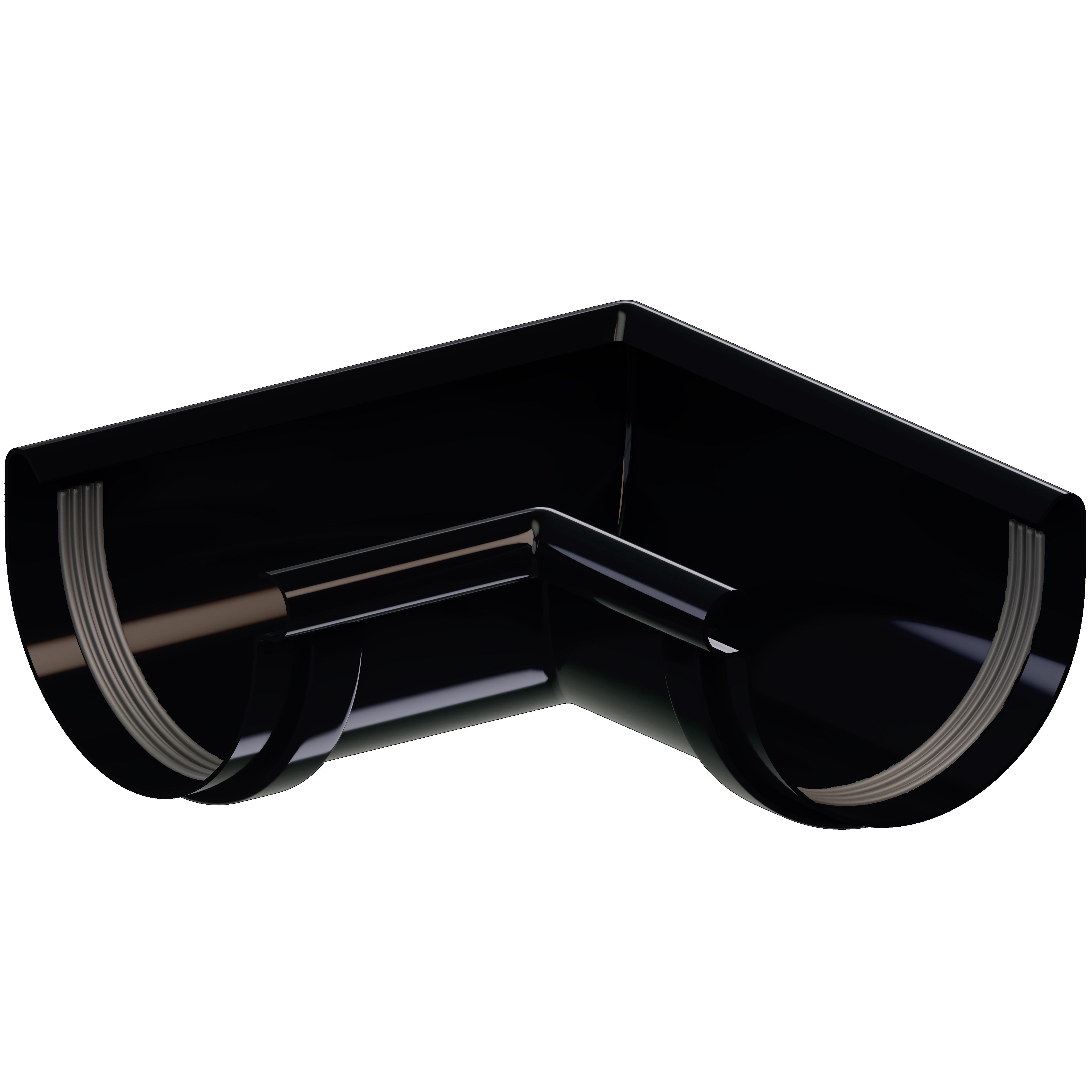 Угол желоба внутренний KROP 90° 130 мм Черный (2272)