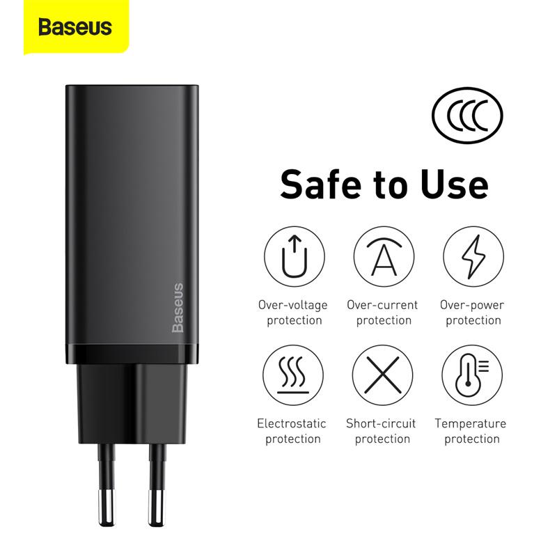 Зарядное устройство Baseus GaN2 Lite Quick Charger CCGAN2L-E01 Black (58432a48) - фото 4