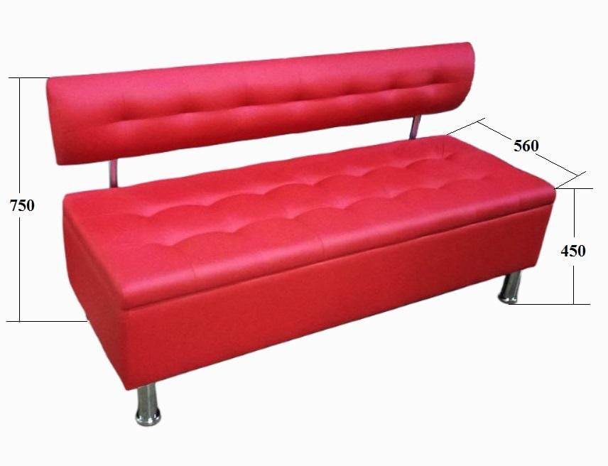 Диван офісний Стиль преміум 1200 мм Червоний - фото 3 Диван офісний Стиль преміум 1200 мм Червоний - фото 3