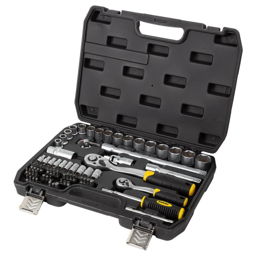 Набор торцевых насадок и бит Sigma CrV mid 1/4" & 1/2" 72 шт. (6003741) Набор торцевых насадок и бит Sigma CrV mid 1/4" & 1/2" 72 шт. (6003741)