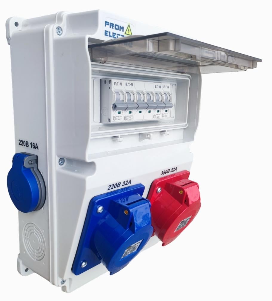 ᐉ Щит комбінований з розетками та автоматичними вимикачами